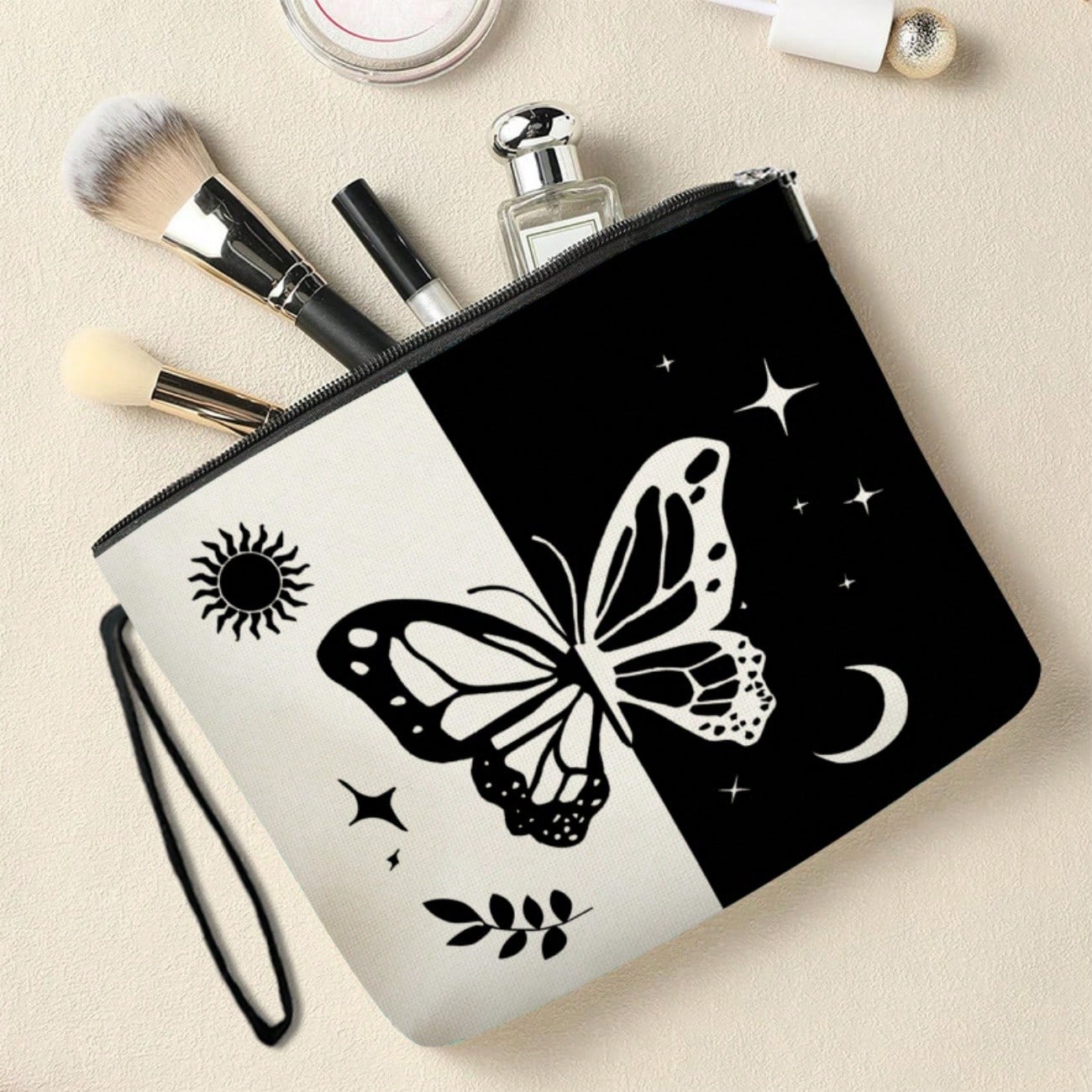 Linen Cosmetic Bag