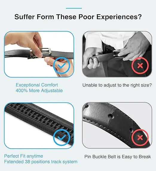 Auto-buckle Leather Belt