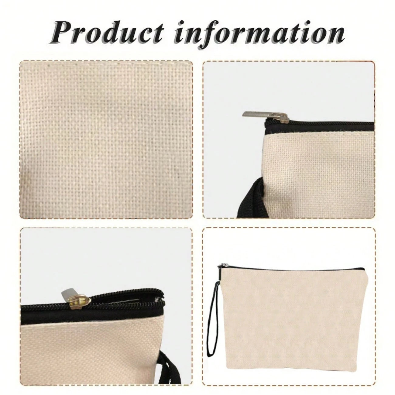 Linen Cosmetic Bag