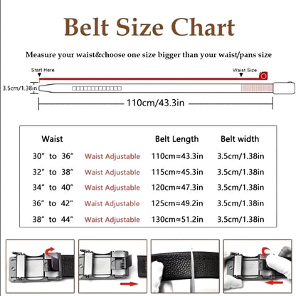 Auto-buckle Leather Belt
